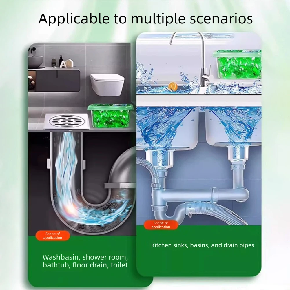 30/60/90 Gels Drain Deodorizer Odor-Eliminator,Sewer Pipe Deodorizing Beads,Bathroom Sink Smell Remover For Bathroom Essential
