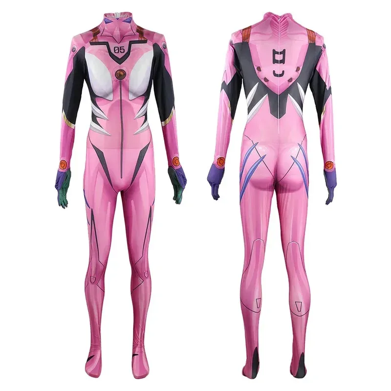 Japanese anime Asuka Langley Soryu Mari Rei Ayanami cosplay costume Eva Asuka test jumpsuits Zentai suit bodysuit for Halloween
