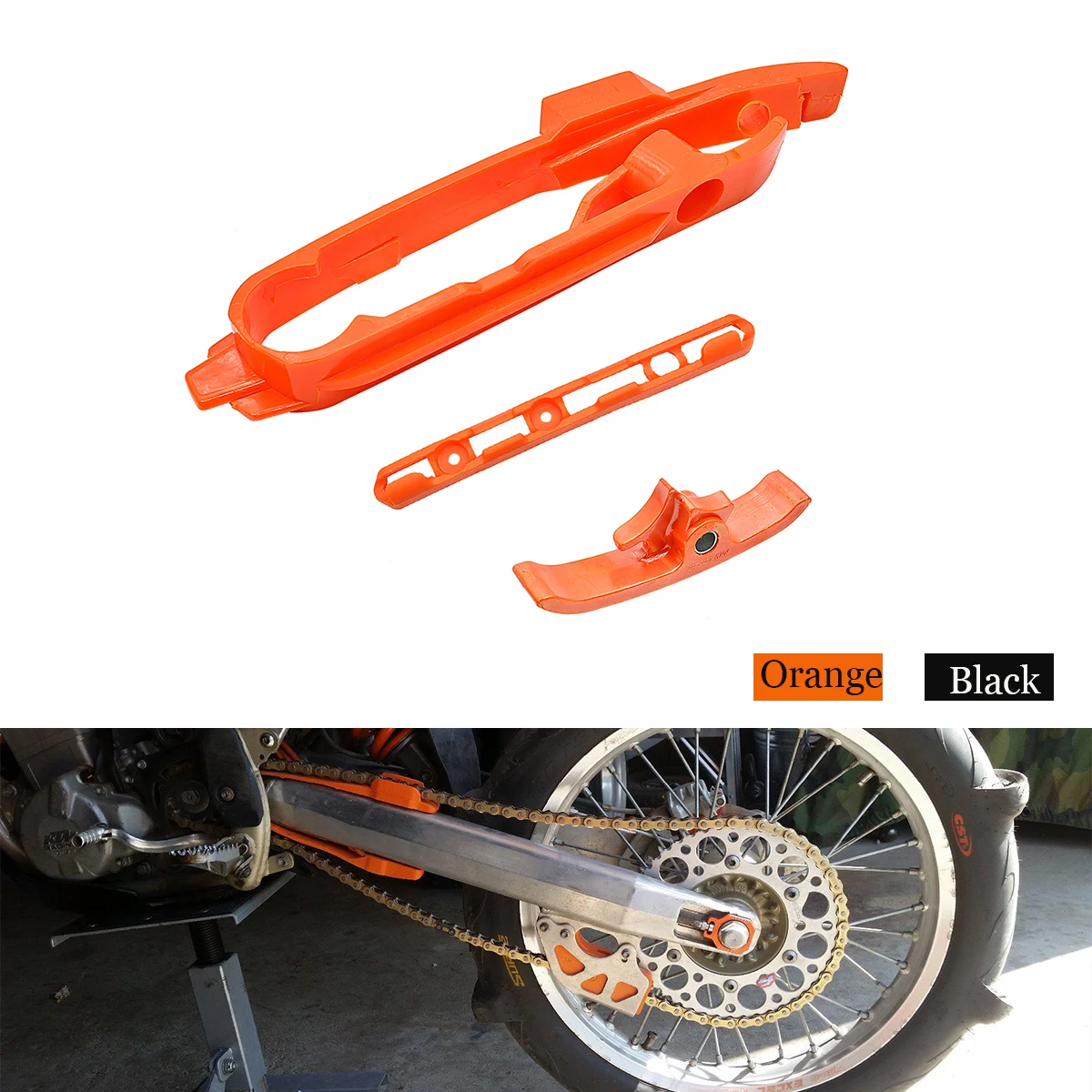 

Motorcycle Chain Guide Slider Swingarm and Brake Hose Clamp For KTM 125 150 250 300 350 450 690 SX SXF XC XCF ENDURO SMC GASGAS