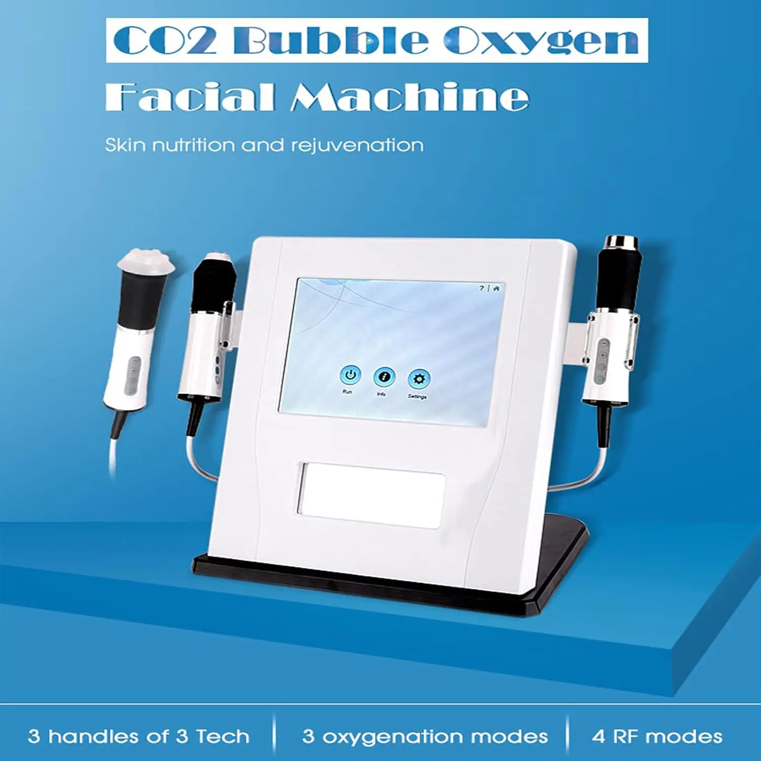 

3 in 1 CO2 Nano-bubbles technology Oxy Facial Machine Face Lifrting Skin Rejuvenation Skin Tightening Spa Salon Use