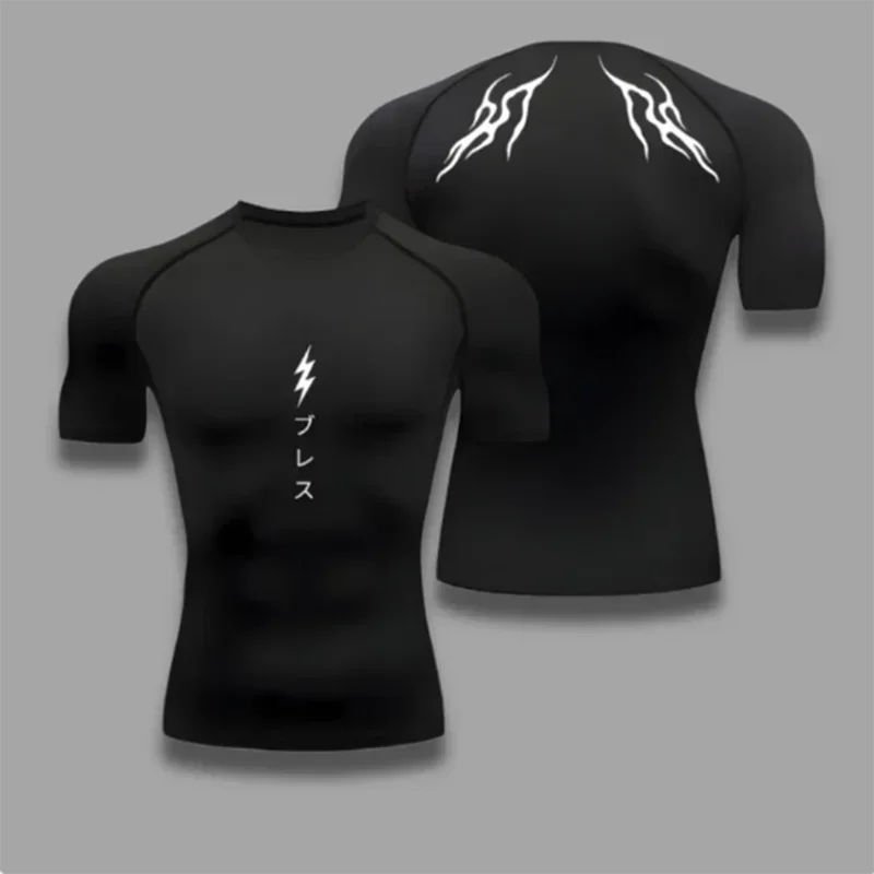 Anime berserk compressão camiseta dos homens de fitness apertado manga longa esporte t camisa treinamento jogging camisas ginásio roupas esportivas secagem rápida