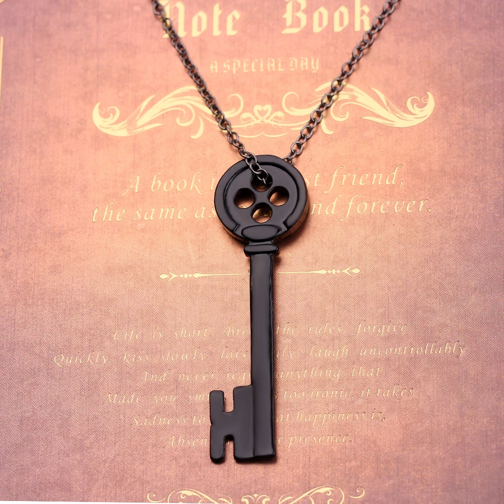 Coraline & the Secret Key Necklace Pendants Coraline Key Skull Choker Kingdom Hearts Jewelry