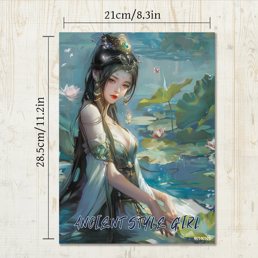 Classical Beauty Coloring Book for Adults - 8.3 x 11.2 inches 22 pages character coloring book - helps relieve stress and emotio