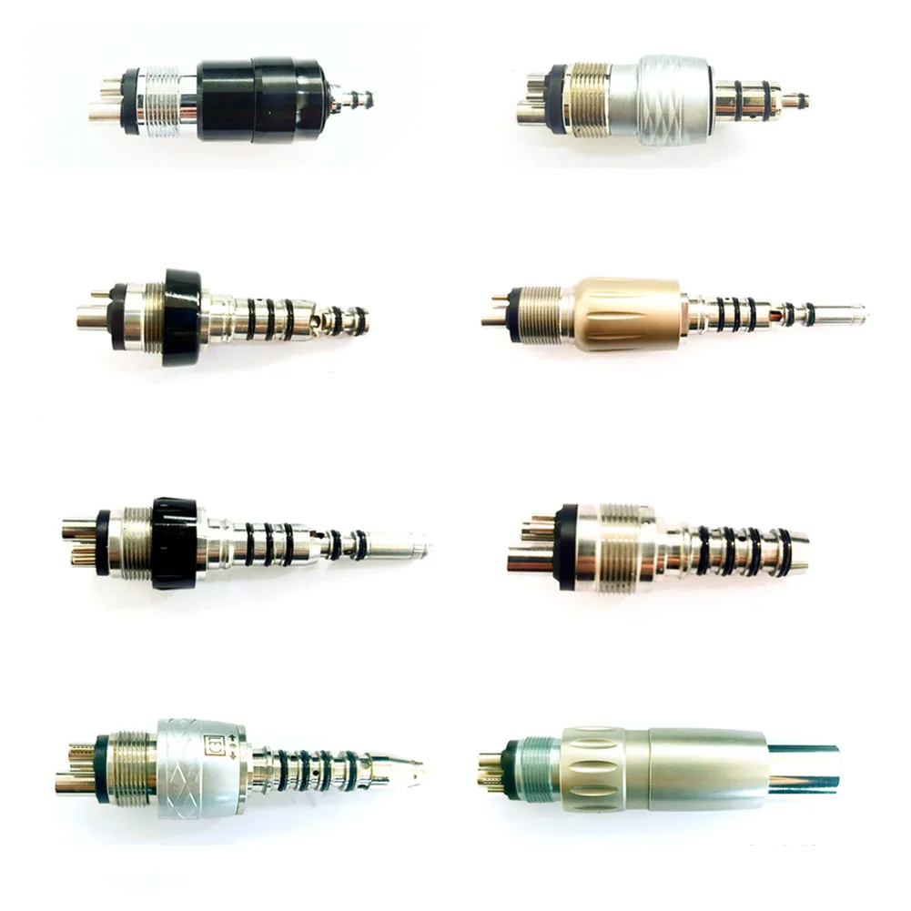 

4/6 Holes Dental Coupler NSK KAVO Sirona SinOL High-speed Air Turbine Handpiece Optical Fibre Quick Coupling Connector Adaptor