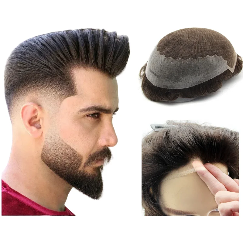Men's Toupee Q6 100… - image