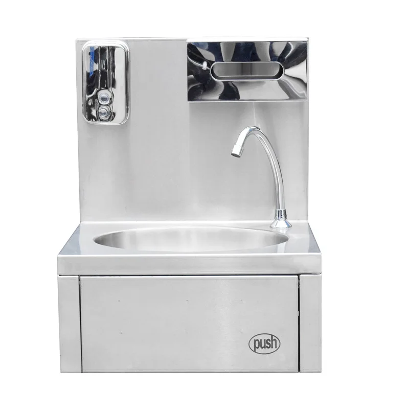

Stainless steel wall-mounted wash basin, factory laboratory wall-mounted wash basin, indoor and outdoor 304 sink sink