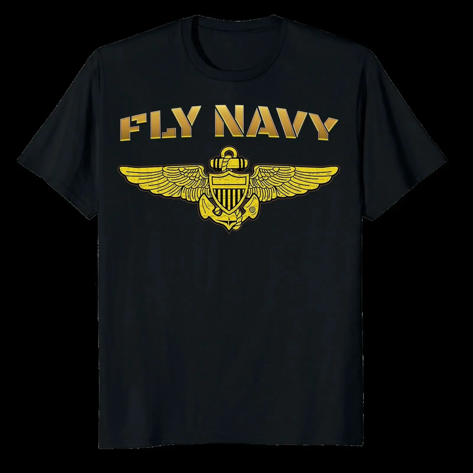 NEW LIMITED Fly Navy Classic Naval Officer Pilot Wings T Shirt vintage Washed Soft Versatile Slightly graphic Breathable