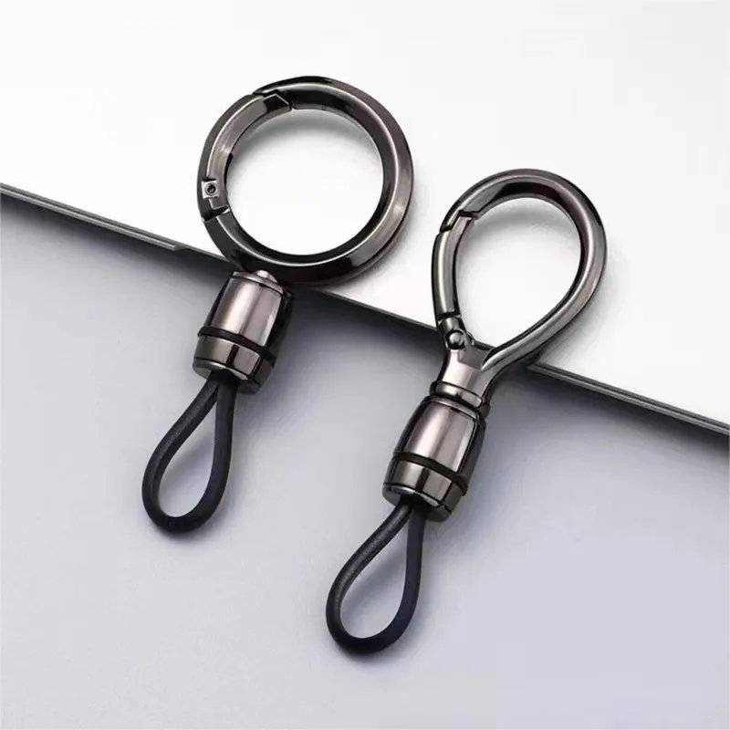 Car Key Chain Pendant Metal Simple Key Chain Men's Waist Hanging Buckle Ring Pendant High-end Business Anti-lost Key Chain