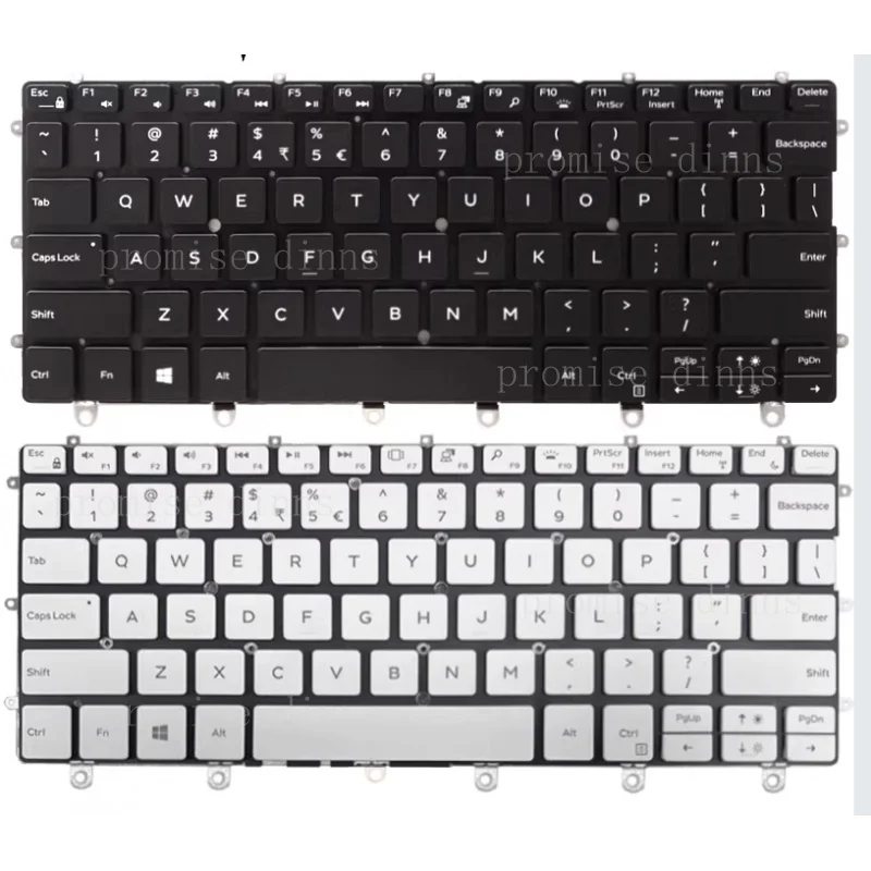 

Клавиатура для ноутбука Dell XPS 13 серии 9365, черная, с подсветкой, US-раскладка, WPCF9-0WPCF9