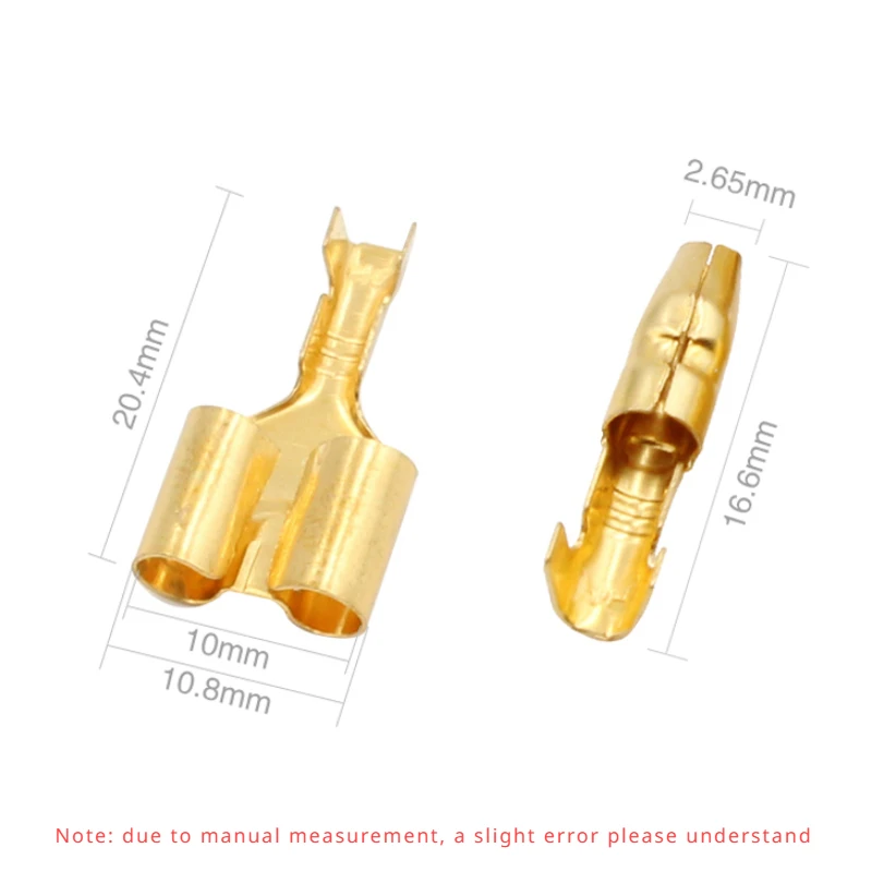 10/20/50Sets One Female And Two Male 4.0 Bullet Terminal Electrical Wire Connector Diameter Male Female 1:2 Transparent Sheath
