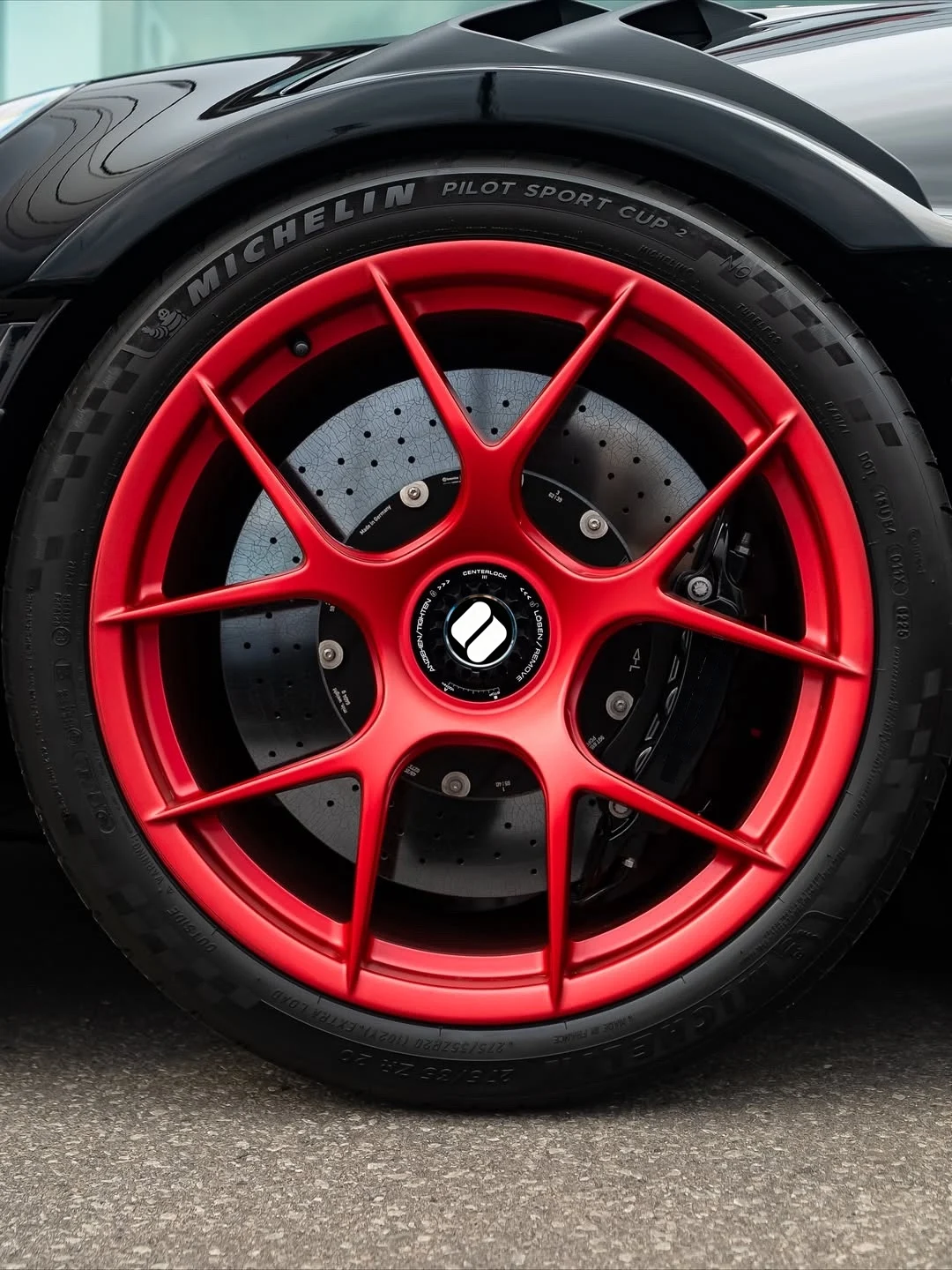 

BC-1039 Lightweight Satin Red FI-R FIR Forged Center Lock High Performance Racing Wheels