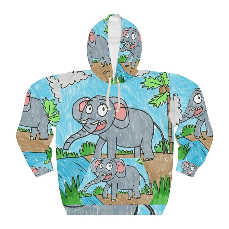 

2025 New Fashion Men's Hoodies Funny Children's Drawing Graphic Animal Street Hip Hop Hooded Sweatshirts Hoodie Oversized Tops