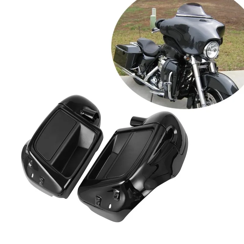 Motorcycle Accessories For Harley Big Glide Street Glide Road King Black Front Guard Leg-warmers Kit