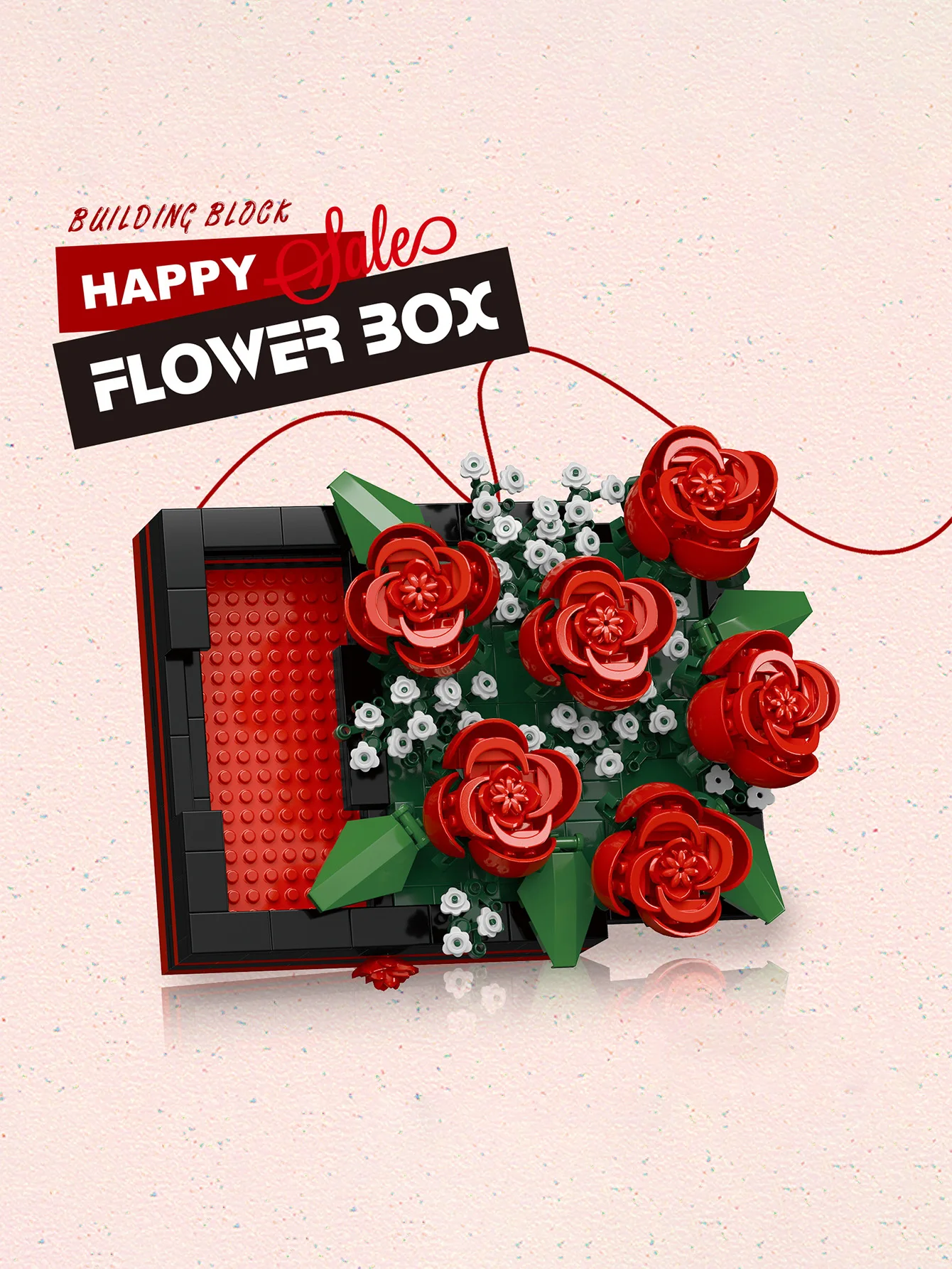 5 Arten von Blumenbox-Bausteinen, ewig haltbare Blumen-Bausteine, DIY-Tischdekoration, Geburtstagsgeschenke, Festgeschenke – Detail 4