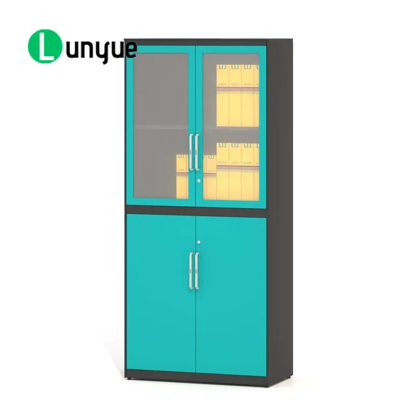 Metal Frame Glass Sliding Door Cabinet Modern Storage Furniture for Living Room Bedroom Kitchen Durable Space Saving Display
