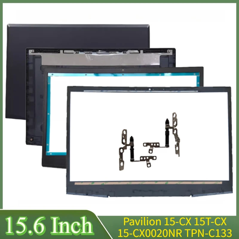 

15,6-дюймовая новая задняя панель для ноутбука Pavilion 15-CX 15T-CX 15-CX0020NR TPN-C133, задняя крышка ЖК-дисплея, передняя панель, петли ЖК-дисплея