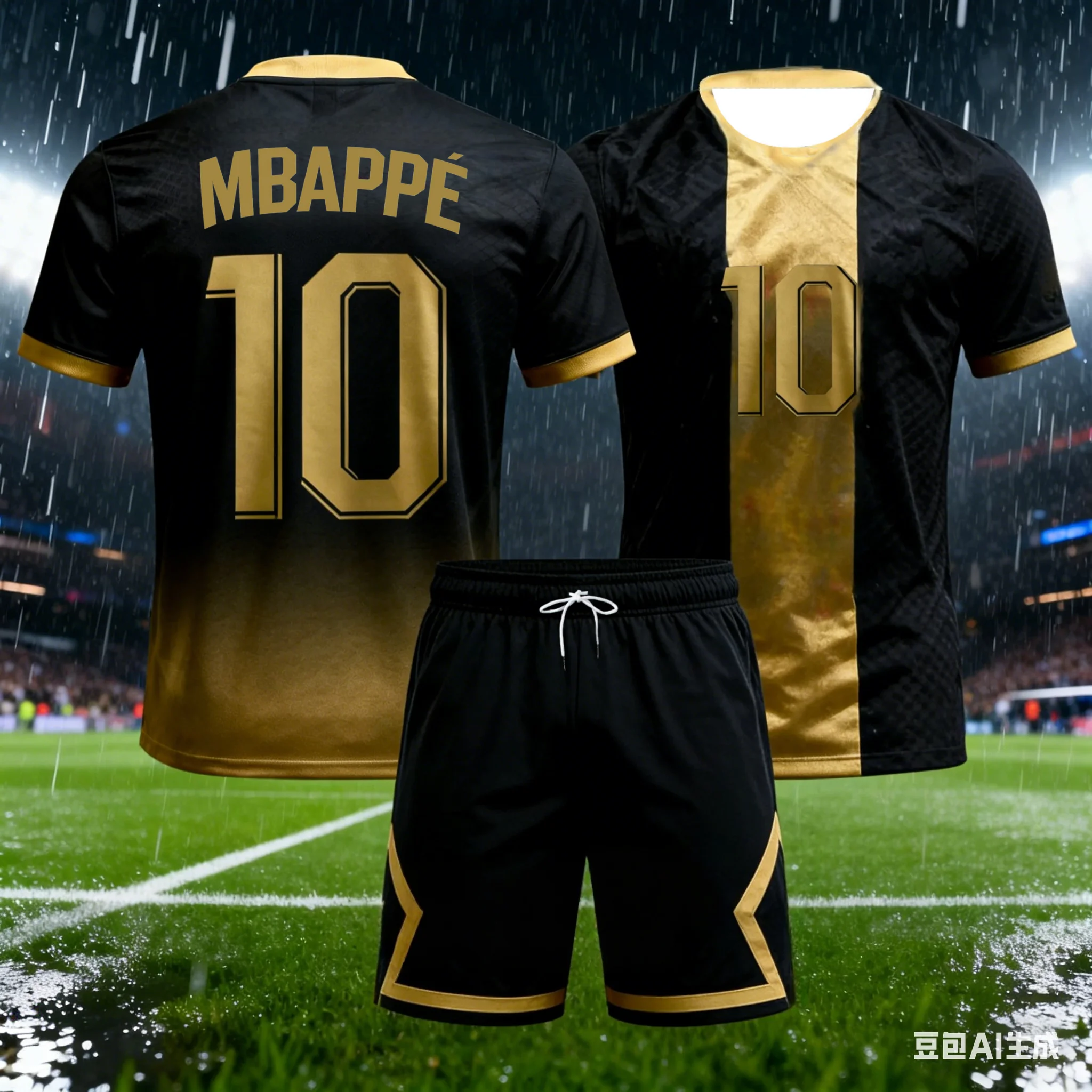 AI Men's Mbapp É # 10 Special Edition Men's and Women's Children's Commemorative Quick Drying Breathable Football Sports Set