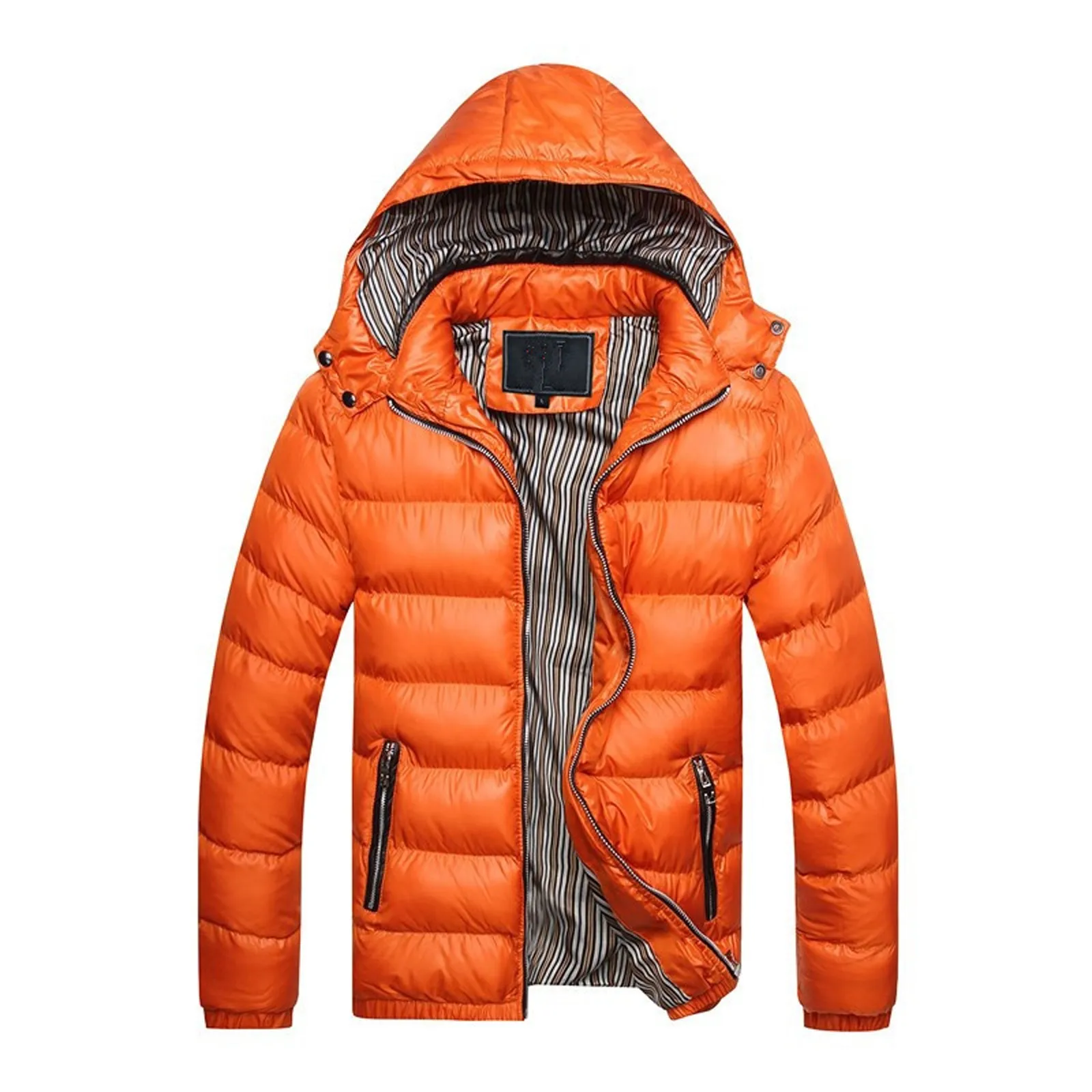 Men Winter Cotton Coat Jacket Large Size Windbreak Thick Jackets Outdoor Hooded Collar Trekking Climbing Coats Warm Parkas