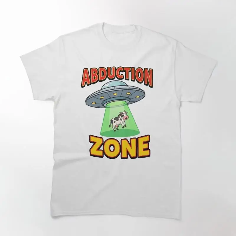 Abduction Zone Funny UFO Cow Abduction Alien Tractor Beam Classic T-Shirt