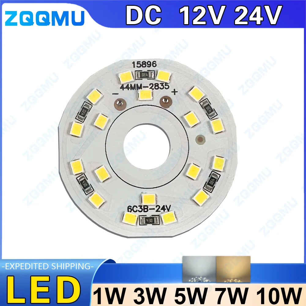 10pcs 24V DC Round LED Panel Light 1W 3W 5W 9W SMD2835 3000K 6000K High Brightness Low Voltage Aluminum Surface Mount Lighting
