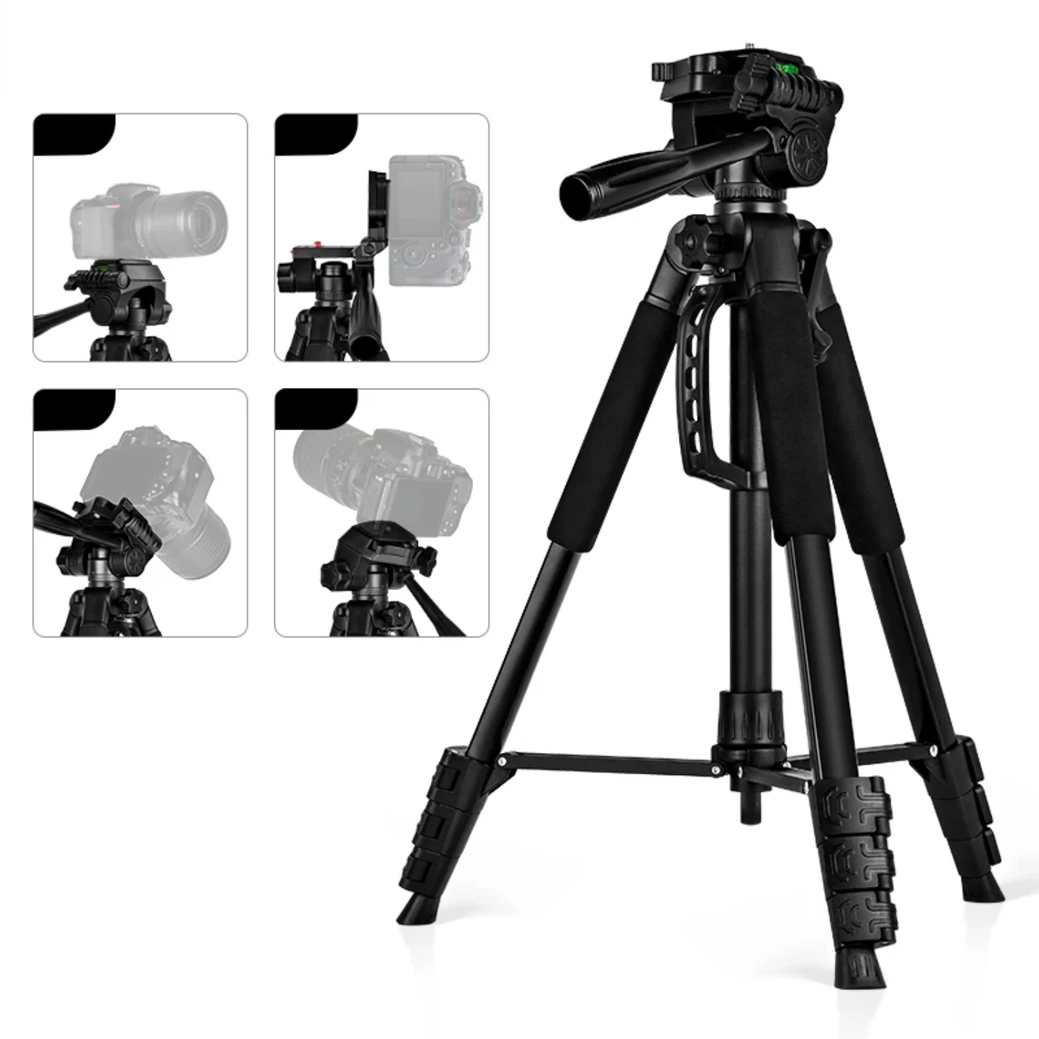 Laser Level Tripod Bracket Adjustable Height Thicken Aluminum Tripod Stand  Self-Leveling