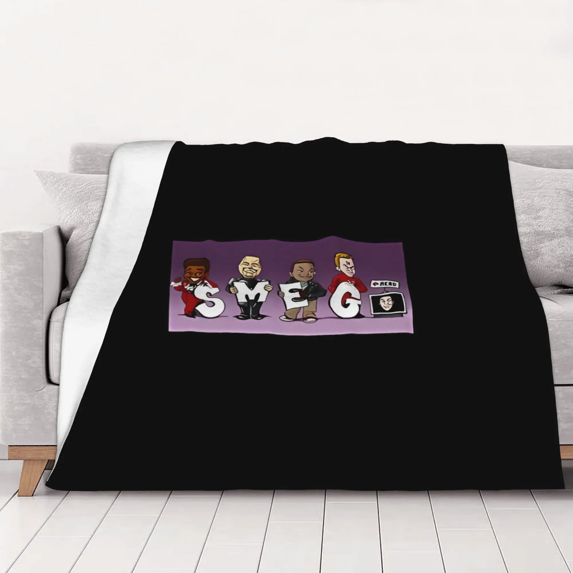 1PC Classic Red Dwarf home room decorations Winter Blankets for Adults Bedding Home Interior Sofa Knee