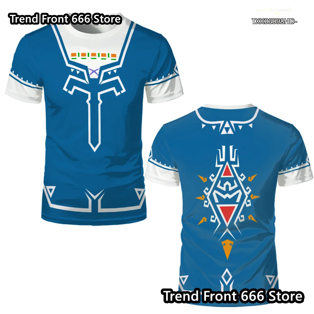 Zelda Hot Game RPG Costume Kids And Mens T shirt 3D Prited Children's Crewneck T-shirt Boys Girls Short Sleeve Casual Tees