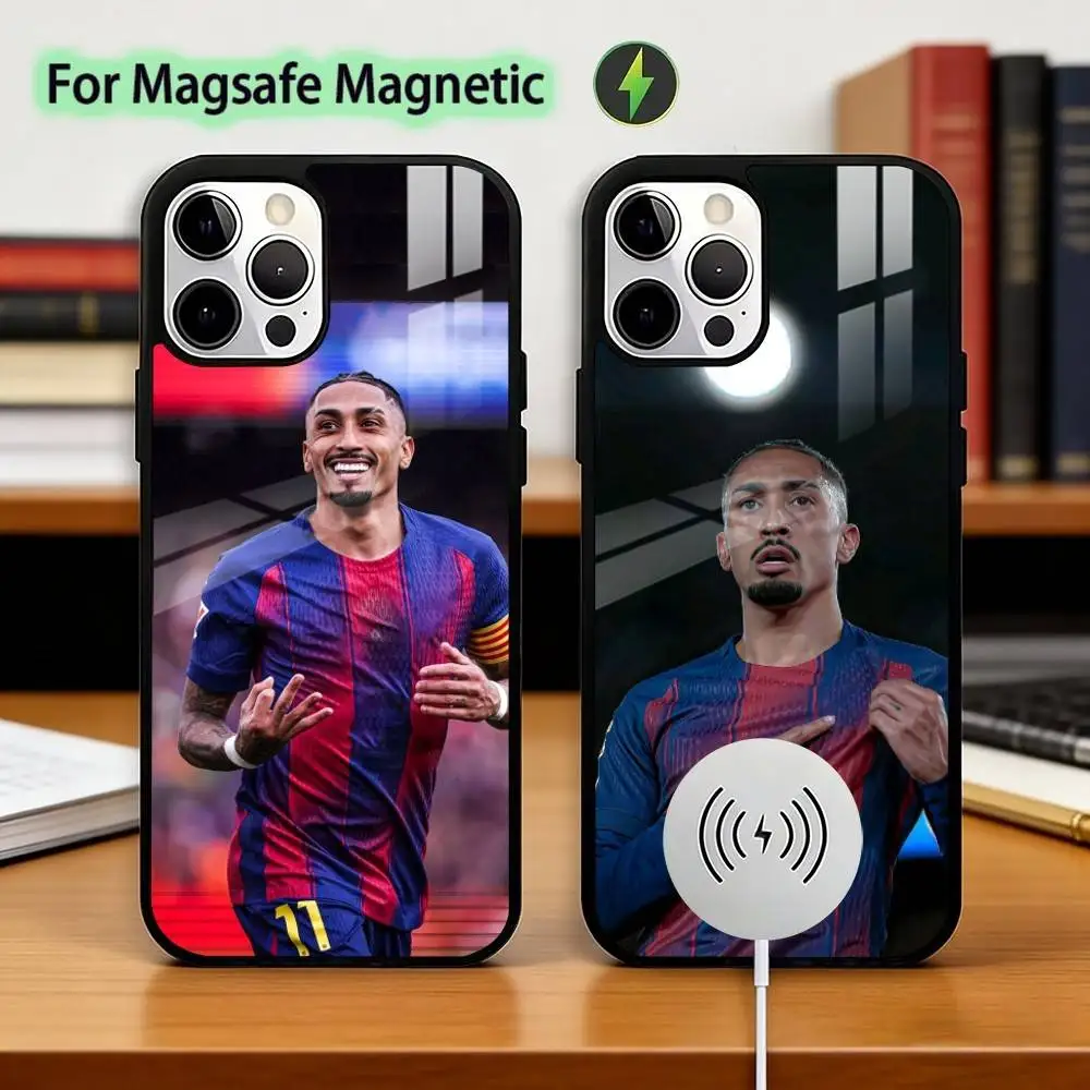

Raphinha Football Sports Phone Case For iPhone17,16,15,14,13,12,11 Plus,Pro Magnetic For Magsafe Wireless Charging