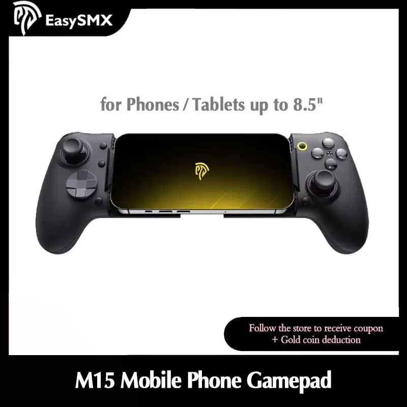 EasySMX M20 Type C モバイルコントローラー、伸縮式グリップで最大8.5インチのスマホ/タブレットに対応、Android/iPhone 15 Xboxクラウドゲーム用