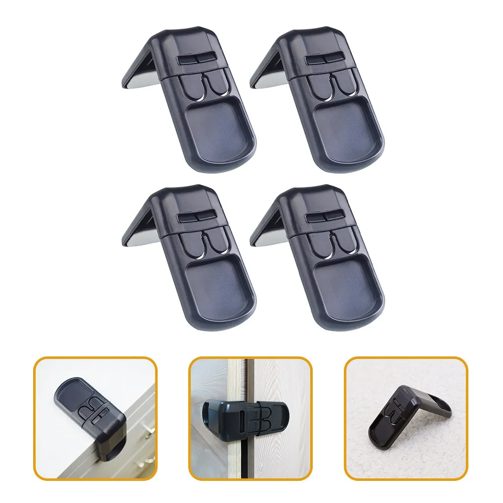 4Pcs Refrigerator Cabinet Locks Professional Childproof Lock for Drawer Right Angle Safety Strap Hard to Open Adhesive