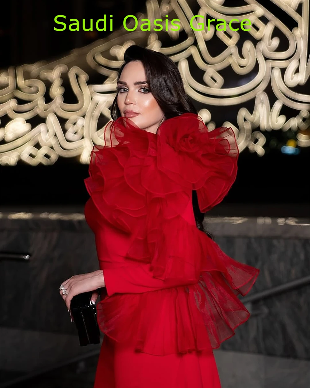 Personalizado sereia requintado camisa vermelha vestido de noite clássico um ombro sem mangas vestido de festa de alta qualidade vestidos de celebridades