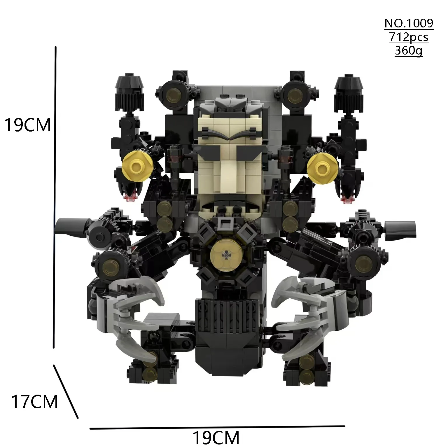 

Skibidi Toilet MOC Abstract Robot Building Blocks Compatible With LEGO Giant G-Man Toilet King Model Bricks Toys