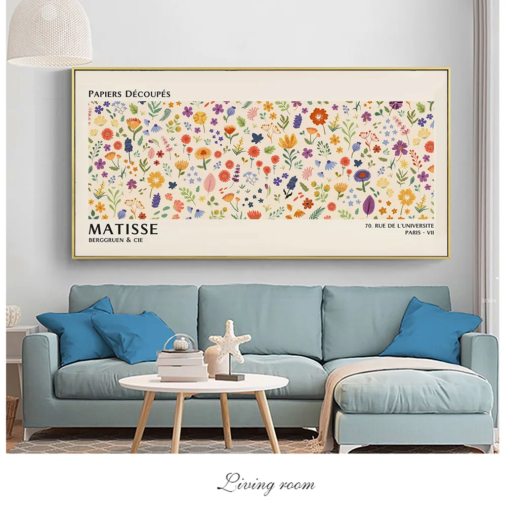 Large-sized frameless canvas paintings,Henri Matisse Landscape Poster Henri Matisse Flower Canvas Painting Henri Matisse The Dan