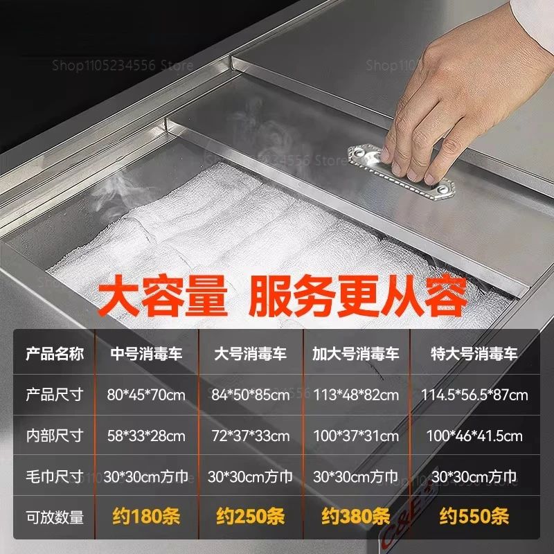 Commercial Hot Towel Warmer Sterilizer Cabinet Stainless Steel Electric Steam Heating Keep Warm Humid