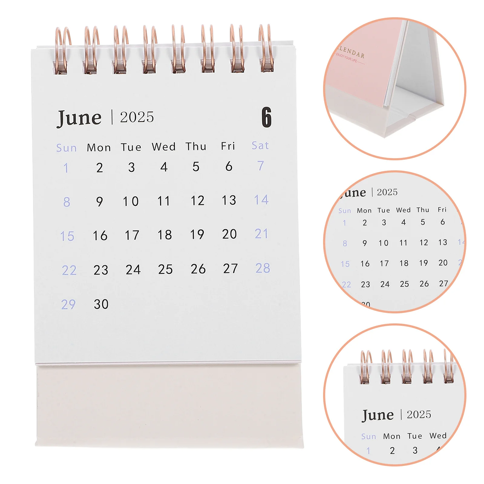 2024-2025 Flip Desk Thick Paper Monthly Planner Standing Tabletop Calendar For Office Home Decor Mini Desktop Calendar Pocket