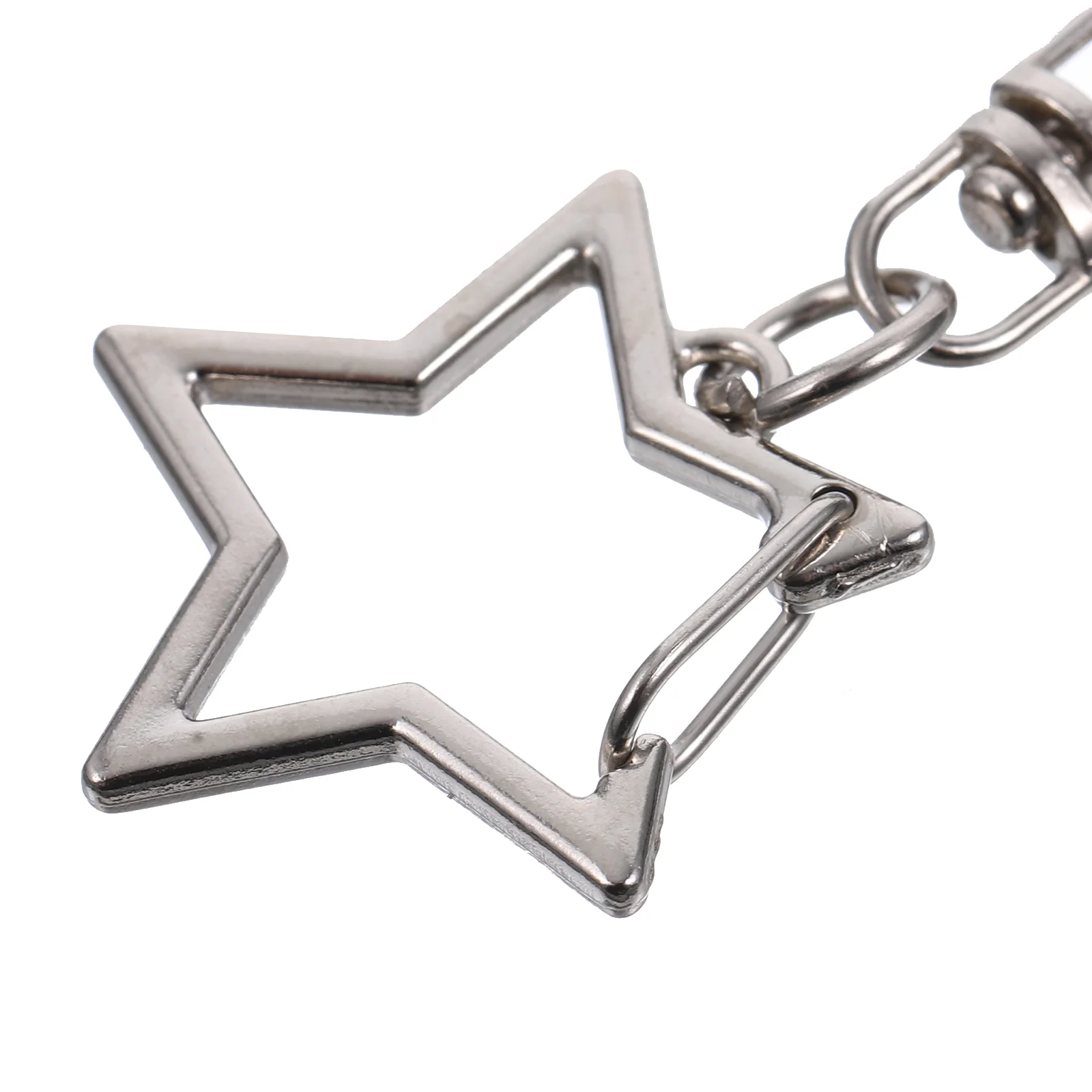 

60 Pcs Key Ring Pentagram Keychain Lanyard for Keys Zinc Alloy Clasp DIY Buckles
