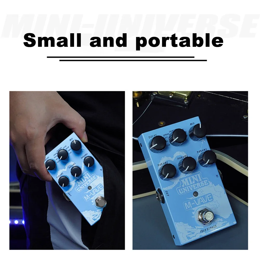 M-VAVA Mini-Universe Digital Reverb Pedal Analog Reverberation Guitar Pedal 9 Reverb Tones Pedal Pure for Electric Bass Music