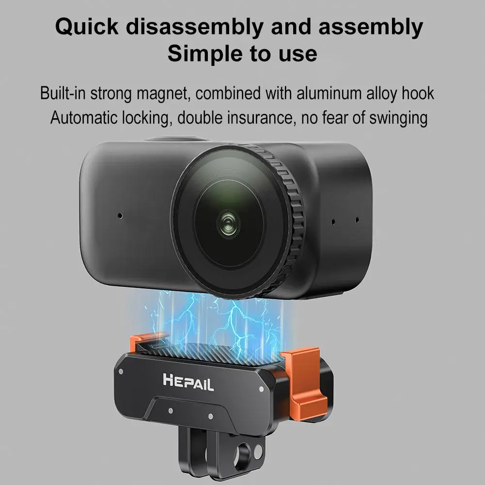Magnetic Quick Release Adapter Mount for DJI Osmo Nano Sports Camera Accessories Foldable Dual-Claws Base Extension Bracket