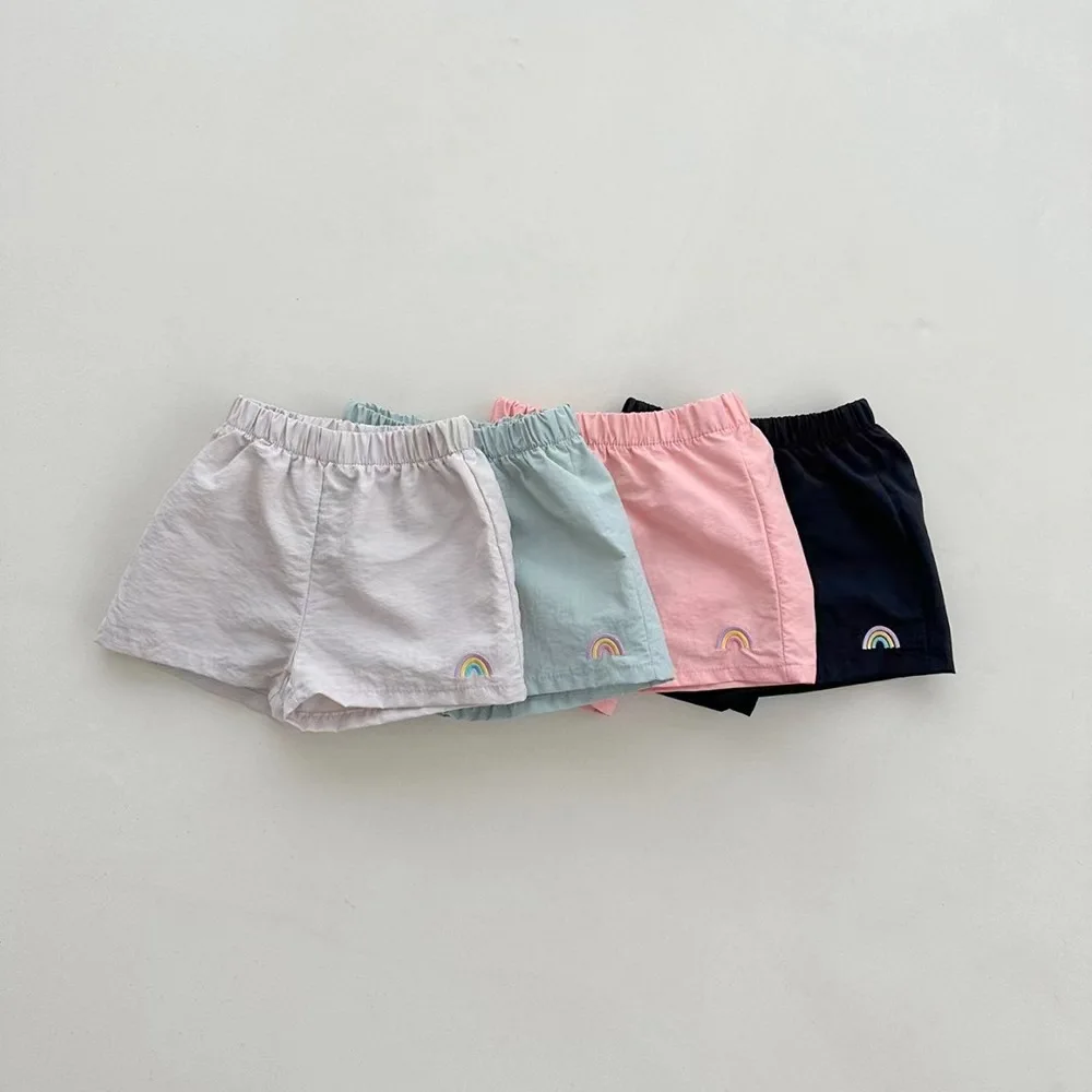 Shorts respirants de style coréen pour enfants, vêtements pour enfants, document solide, garçons et filles, été frais, tout match, mode, nouveau, 2024