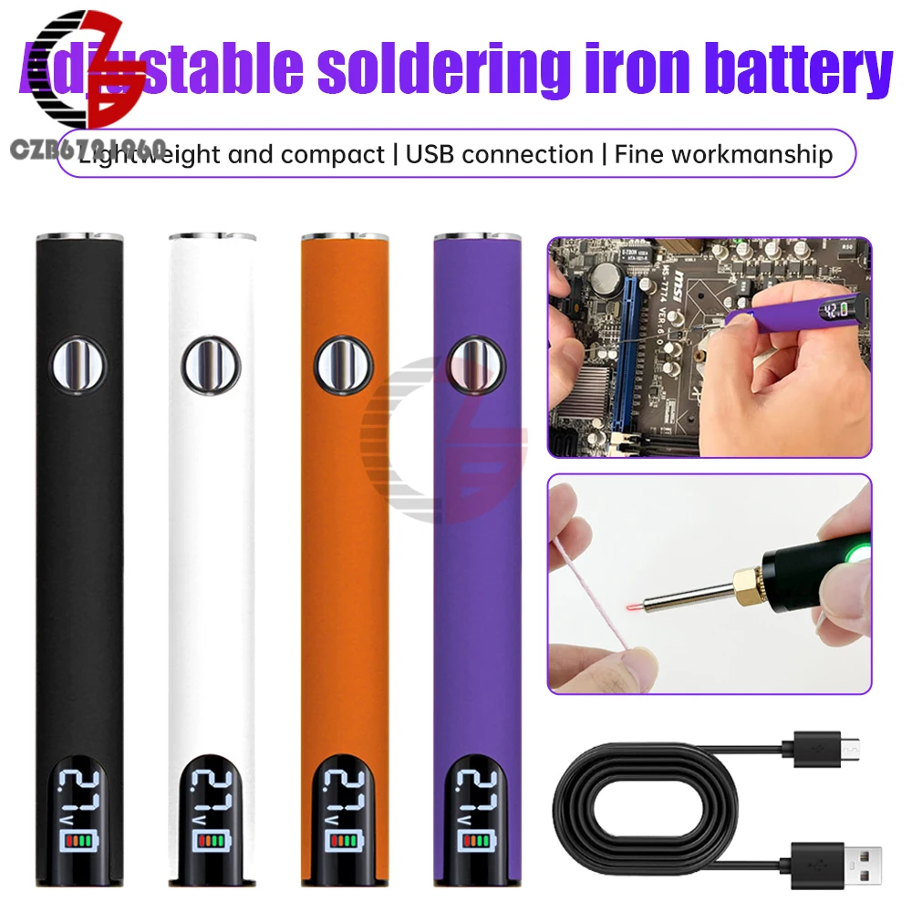 Mini Battery Welding Tool Kit 510 Preheating Battery Button Heat Tips Solder Repair Tools Portable Electric Soldering Iron Pen