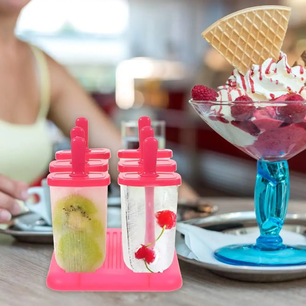 Durable Reusable Ice Cream Molds Easy To Fall Off Homemade DIY Ice Cream Tools Food Grade Plastic Popsicle Mould Home Kitchen