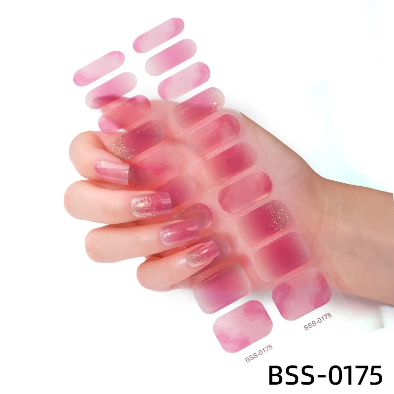 Halb gehärtete Gel Nagel Wraps Patch Maniküre Nail Art Dekor langlebige Gel Nagel Aufkleber Nagel Öl Film hart mit UV-Licht bekommen