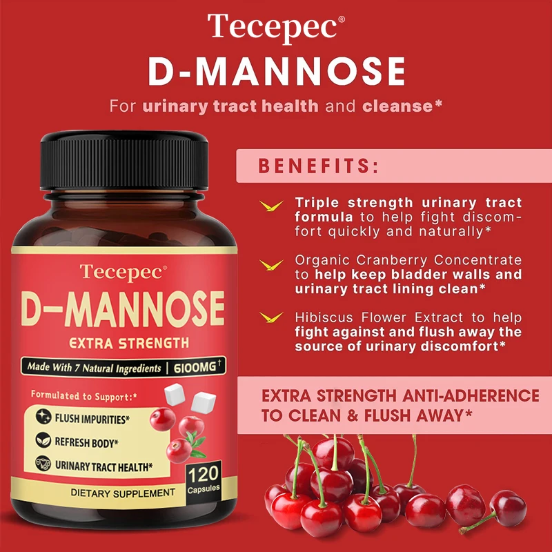 D-Mannose - Organic Cranberry Supplement To Support Urinary Tract and Bladder Health and Reduce Urinary Tract Infections