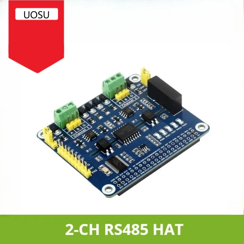 1Pcs 2-Channel Isolated RS485 Expansion HAT With Multi Onboard Protection Circuits. for Raspberry