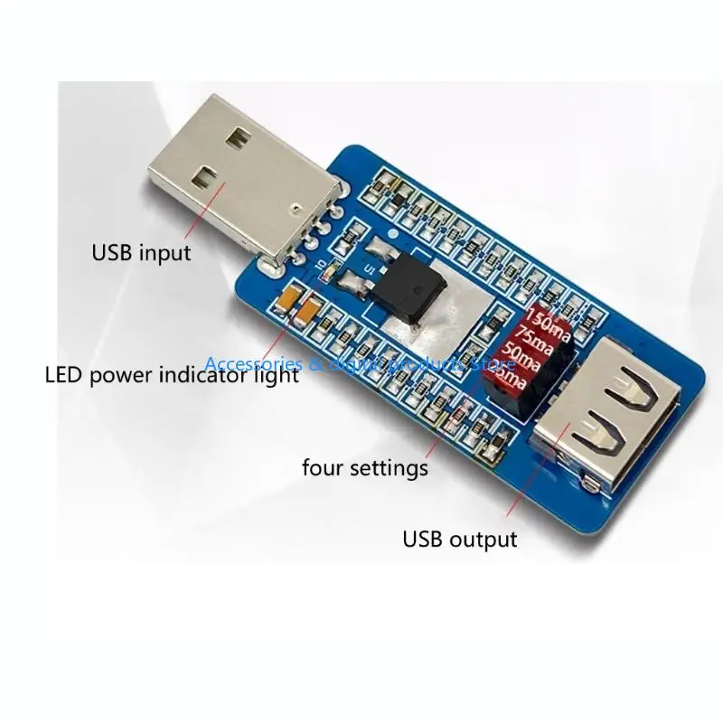 77JD Multiple Stage USB PowerBanks Load Simulators Stops Unwanted Shutdown 25mA 50mA 75mA 150mA Customizable Current Output