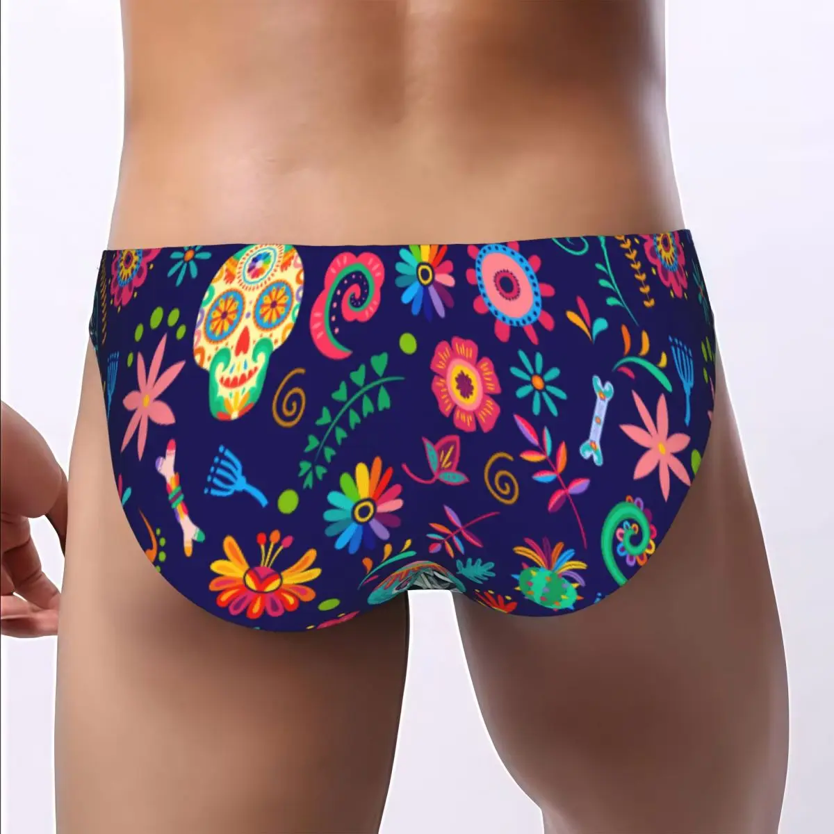 Men's Briefs Sexy Underpants Dia De Los Muertos Day Of The Dead Pattern Calavera Sugar Skulls Bikini Underwear Men Panties - view 3