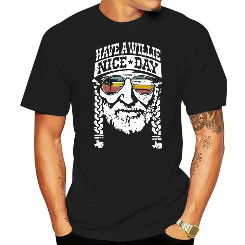 Have A Willie Nice Day Tee Short Sleeve Black T-Shirt Size S-3Xl 2024 Fashion Short Sleeve Black Men Custom Made T Shirts