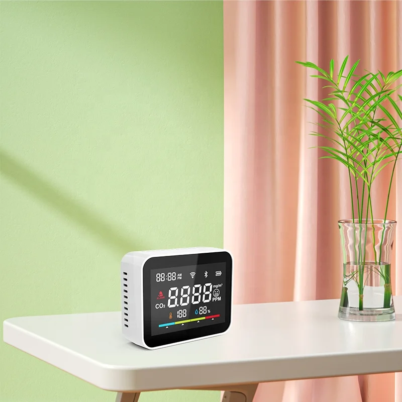 Tuya co2 Dioxide Detector WIFI CO2 monitor Meter co2 sensor tuya Indoor Agricultural Greenhouse Air Humiture Sensor Monitor