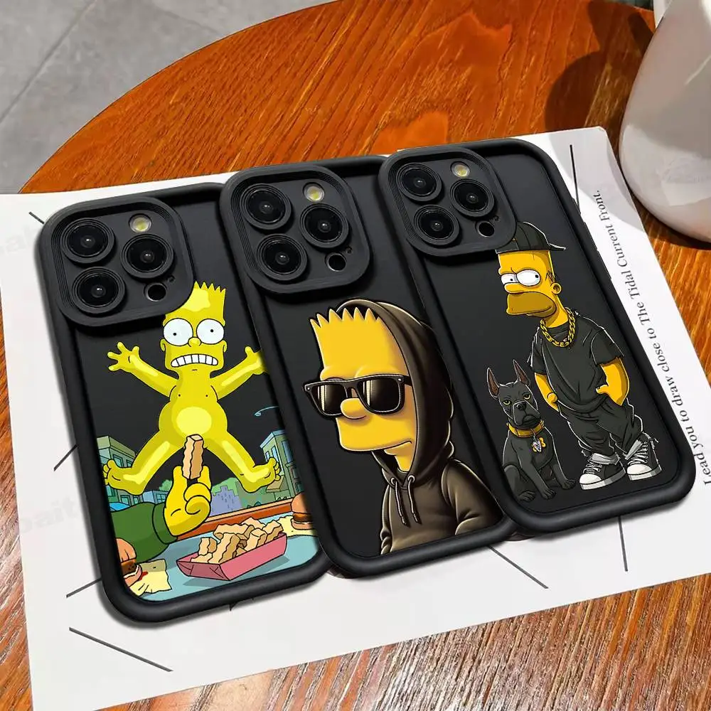 Funda de teléfono con dibujos divertidos de s-simpsons, funda de silicona para IPhone 17 Air 17 16 15 14 13 12 11 Plus Pro Max a prueba de golpes