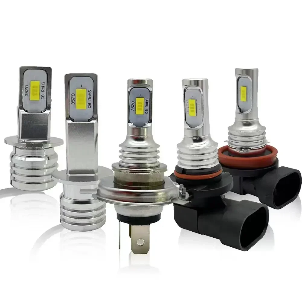 2PCS CSP H15 LED Lamps Car Headlight Bulbs H1 H3 H4 H8 H9 H11 H7 Fog Light HB3 9005 HB4 9006 6000K 8000K Auto DRL 12V 24V 80W